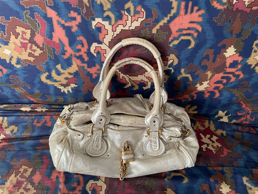 Chloe gold paddington bag with lock